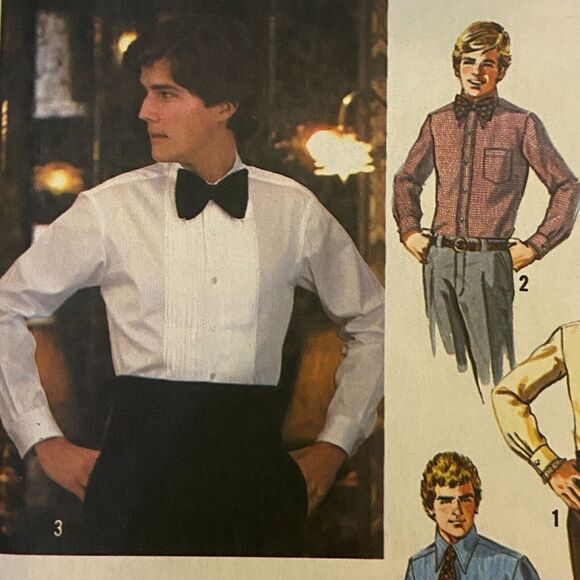Simplicity 9014 Pattern Top Cummerbund Bow Tie Men 38 Vintage Tuxedo Formal - Picture 1 of 6